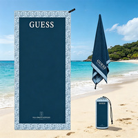 Serviette de Plage en Microfibre Recyclée Personnalisée d'Usine OEM avec Impression de Logo, Grande Promotion d'Été, Serviette de Bain, de Sport ou d'Hôtel