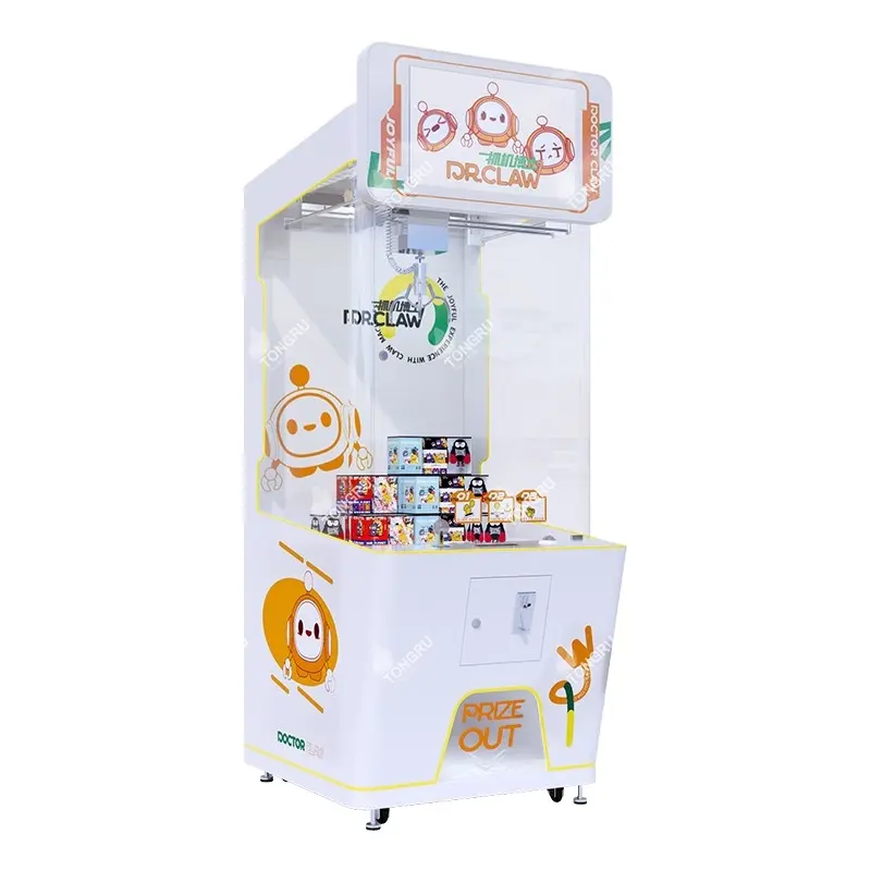 Jeux vidéo d'arcade d'intérieur à pièces prix animal en peluche mini jouets en peluche grue machine personnalisée poupée griffe machine