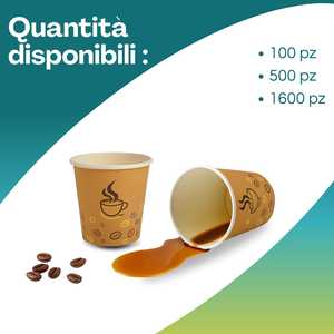 Bicchieri di cartone bianchi da 180 ml, tazze da caffè usa e getta per bevande calde - Product Image 4