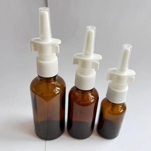 ขวดสเปรย์พ่นจมูกแก้วสีชา ปลายแหลม สำหรับบรรเทาอาการภูมิแพ้ ใช้ซ้ำได้ ใส ไม่มีสารตกค้าง - Product Image 3