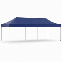 Tonnelle Pliante Robuste 3x6m avec Structure en Acier Thermolaqué et Tissu Oxford Commercial Imperméable 2000-3000mm Quatre Saisons