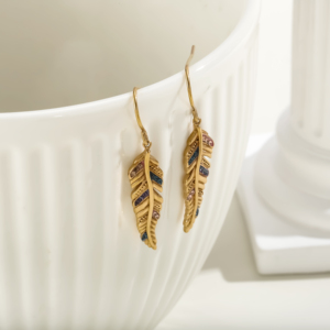 Ấn Độ đền Trang sức bộ sưu tập: Màu vàng đèn chùm bông tai cho phụ nữ (tùy chỉnh bán buôn số lượng lớn đơn đặt hàng) - Product Image 3