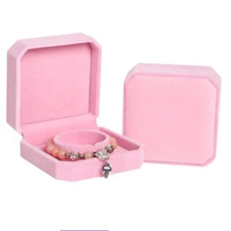 Kotak Perhiasan Tempat Cincin Pertunangan Beludru Kecil Mewah Manis Romantis Kotak Perhiasan