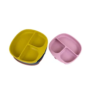 Bangxing Non-toxic Kids Dining Silicone Plate Infant Feeding Pad Designed Babies Dishes