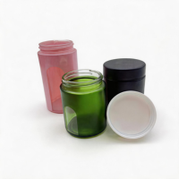 Botol Kaca Visual Food Grade 4OZ dengan Tutup CR, Botol Kedap Air, Botol Kaca Serbaguna untuk Biji Kopi, Kacang, Teh, Rempah-rempah