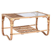 Table basse en rotin et bambou 76x46x40 Naturel