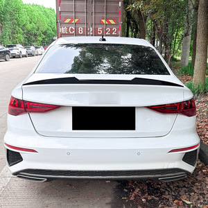 Audi A3 S3 RS3 8Y 2021+ Sedan Blade Rear Spoiler Piano Black Carbon Fiber Texture ABS Trunk Wing - Product Image 2