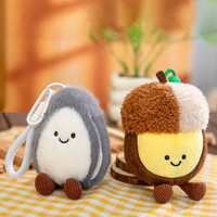 Jouets en peluche mignons de la série Nut, porte-clés en peluche anime (châtaigne, melon, pistache), poupées pour machine à griffes, jouets pour enfants, pendentifs, vente en gros