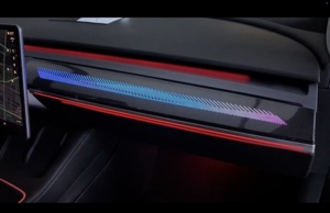<span class=keywords><strong>Kit</strong></span> d'éclairage d'ambiance intérieur LED motif carbone pour Tesla Model Y/3, avec gravure laser et garniture lumineuse LED - Product Image 2