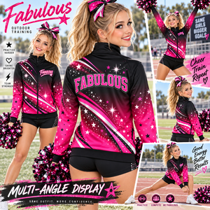 Conjunto de Calentamiento con Logotipo Bordado, Chaqueta con Cierre Completo, Estampado <span class=keywords><strong>Galaxy</strong></span> con Transferencia Térmica en Degradado Negro y Rosa, Traje de Entrenamiento para Equipo, Resistente a la Decoloración - Product Image 5