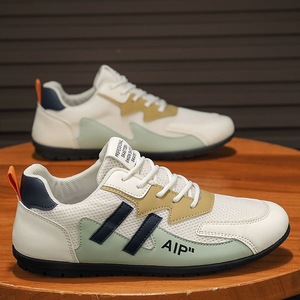 Zapatillas Blancas Transpirables de Verano para Hombre, Modernas, de Una Sola Capa, Planas, Casuales, con Cierre Deslizante, Estilo Combinable con Todo - Product Image 6