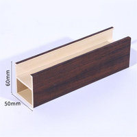 Listón Decorativo de Alta Calidad para Interiores, Tubo de Madera WPC, Columna de 25x50 mm, Panel de Pared de Madera con Textura de Madera para Techo Interior