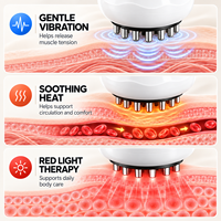 Masseur vibrant Guasha rechargeable sans fil à micro-courant chauffant anti-cellulite pour le corps et les méridiens, brosse de massage pour DTC