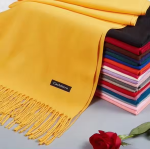 Phụ Nữ Của Cashmere Khăn Rắn Dày Ấm Áp Mùa Đông Giản Dị Pashmina Khăn Choàng Bọc Với Tua Phụ Kiện Thanh Lịch Cho Phụ Nữ - Product Image 2