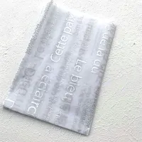Özelleştirilmiş ince beyaz doku kağıt parlak Glitter gümüş Logo baskı
