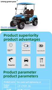 Chariot de transport électrique pour 2 personnes, idéal pour la patrouille des parcs et le ramassage des blessés - Product Image 4