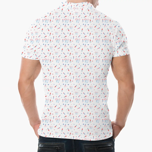 Chemises de golf et de tennis pour hommes à manches courtes avec logo personnalisé, été, 87,3% polyester, 12,7% élasthanne, tissu respirant, doux, imprimé - Product Image 2