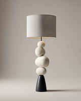 Lampe de table LED moderne minimaliste en PETG blanc ondulé, télécommande, abat-jour en tissu de lin, style Wabi Sabi, vente en gros d'usine