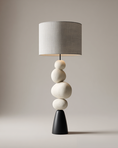 Lampe de table LED moderne minimaliste en PETG blanc ondulé, télécommande, abat-jour en tissu de lin, style Wabi Sabi, vente en gros d'usine - Product Image 3