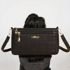 New Crossbody <b>Women's</b> Bag Splicing Square Simple Fashion Casual Shoulder Bag Leisure Chains Winter PU Adjustable Strap Light - Product Image 3