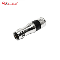 Conector de Cable de compresión recto RF de 75ohm/50ohm, conector CATV, conectores de crimpado de enchufe macho tipo F para Cable RG6/RG11