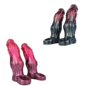 NNSX Enlargers Dog Knot Sheath Silicone Penis Sleeve Foreskin Delay Ejaculation Penis Cover <b>Dildo</b> Extender Anal Sex Toys for Men - Product Image 1