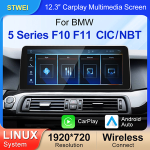 STWEI 12.3 Inches Wireless AUTO CarPlay for BMW BMW 5 Series F10 F11 CIC 2011-2016 Linux System Bluetooth Touch Screen 1920x720 - Product Image 2