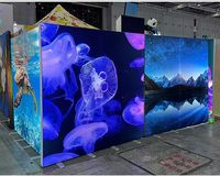 Stand d'exposition portable avec éclairage LED 13x13 pieds, graphismes interchangeables, montage rapide pour les événements Expo en Amérique du Nord