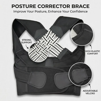 Bande Correctrice de Posture Dorsale Ajustable pour Hommes et Femmes, Légère en Polyester, Offre un Soutien des Épaules et de la Colonne Vertébrale