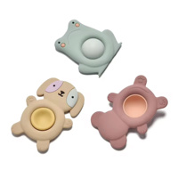 Jouet à mâcher sensoriel en silicone en forme d'animal, sans BPA, étanche, souple, de qualité alimentaire, facile à nettoyer, vente en gros