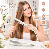 Lisseur de cheveux pour femmes, outil de coiffage en céramique pour des cheveux lisses, chauffe rapide, contrôle des frisottis, finition de qualité salon