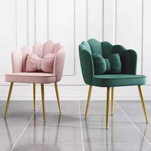 Silla de tocador para dormitorio, silla <span class=keywords><strong>gamer</strong></span> para niña, cómoda silla de madera con reposapiés, silla casual con cojín lumbar, silla de salón rosa, escritorio de oficina para salón de belleza - Product Image 5