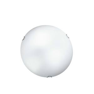 LAMPE DE PLAFOND D. 50CM BLANC SATINÉ AVEC HAMEC DE SUSPENSION EN FIL CHROMÉ - 4XE27 MAX 60W - Product Image 1