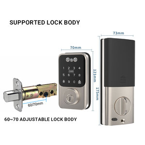 Serrure <span class=keywords><strong>de</strong></span> porte à pêne dormant américaine en métal <span class=keywords><strong>de</strong></span> nouvelle conception 2025 avec fonction d'<span class=keywords><strong>interphone</strong></span> bidirectionnel, fonctionne avec l'activation vocale Alexa - Product Image 6