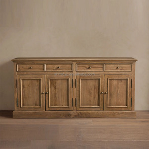 <span class=keywords><strong>Buffet</strong></span> moderne de style français <span class=keywords><strong>à</strong></span> 4 portes, <span class=keywords><strong>en</strong></span> bois de chêne massif antique, avec 4 tiroirs, meuble de <span class=keywords><strong>salle</strong></span> <span class=keywords><strong>à</strong></span> <span class=keywords><strong>manger</strong></span> pour le salon - Product Image 1