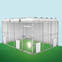 Bilik Bersih Modular Baru dari Paduan Aluminium 304 Baja Tahan Karat yang Dapat Disesuaikan, Bebas Debu, dengan Filter HEPA FFU yang Dapat Dipindahkan