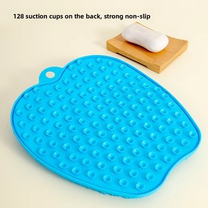 Multi-Functional Bathroom Bath <b>Brush</b> and Foot Mat <b>Back</b> Lazy Suction Cup Stick with Rubbing Hands Pad - Product Image 4