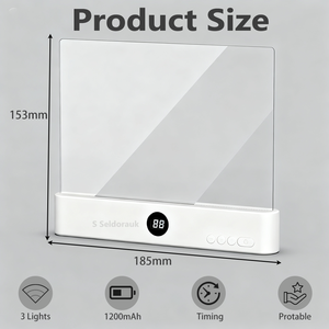 Lámpara de Lectura LED con Clip, Tamaño A4, Regulable, con Temporizador, Recargable por USB, Portátil, para Mesita de Noche - Product Image 2