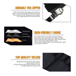 PROMO HEKSIN Sabuk Pelangsing Perut Wanita dengan Logo Kustom, Resleting Depan, Bahan Lateks - Product Image 3