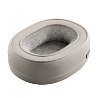 Lit pour chien et chat toutes saisons en velours côtelé, amovible, lavable, écologique, durable, lit canapé ovale pour chiens de petite et moyenne taille, design moderne