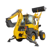 Mesin Pengolah Tanah WZ30-25 4WD 2.5Ton Backhoe Wheel Loader, Penjualan Langsung Pabrik, Tahan Lama, Laris Manis