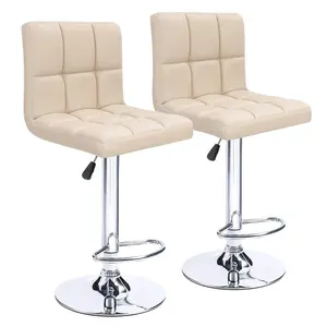 Барные стулья, вращающийся стул, набор из 2 регулируемых барных стульев высотой с сиденьем из искусственной кожи, кухонные стулья, новые коммерческие барные сиденья