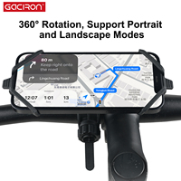 Support de téléphone pour vélo de route Gaciron H29, rotation à 360 degrés, support de téléphone en nylon compatible avec le compteur de vélo Garmin