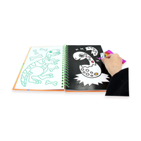 Feuille coloriage monde magique dinosaure cahier brillant Art spirale lié enfants bricolage jouet brillant feuille Art dessin papier dessin Art