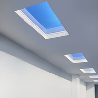 Panel de Luz Artificial para Interiores, Alto CRI, Ventana Empotrada de Aluminio, Simulación de Cielo Azul, Luz de Techo LED, Tragaluz Virtual para Taller