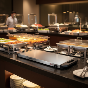 Vevor Electric <b>Warming</b> <b>Tray</b> 1500W Rectangular Temperature Control For Buffet <b>Food</b> Holding Equipment - Product Image 2