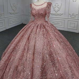 9962 New Custom Luxury Elegant Romantic Applique Ball Gown <b>Long</b> <b>Sleeve</b> <b>Prom</b> <b>Dress</b> - Product Image 6