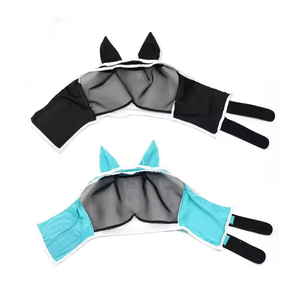 Nuevo estilo personalizado Máscara de mosca de caballo Transpirable Cara completa Máscara de malla ecuestre Anti-Fly <span class=keywords><strong>Horse</strong></span> Face Cover - Product Image 6