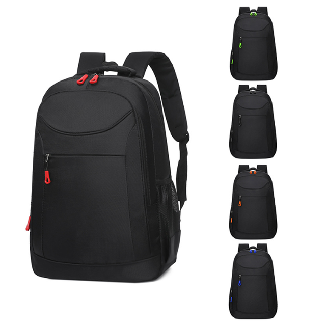 Stylish Black Backpack with Colorful Zippers Functional and Fashionable Laptop Backpack Series Trendy Business Backpacks