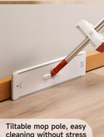 Tête de rechange pour balai plat réutilisable Realida, en microfibre, pour nettoyage mains libres